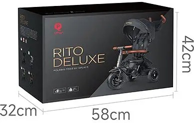 Велосипед складной трехколесный детский QPLAY Rito Deluxe Grey (S380-17RitoDeluxeGrey) фото 11