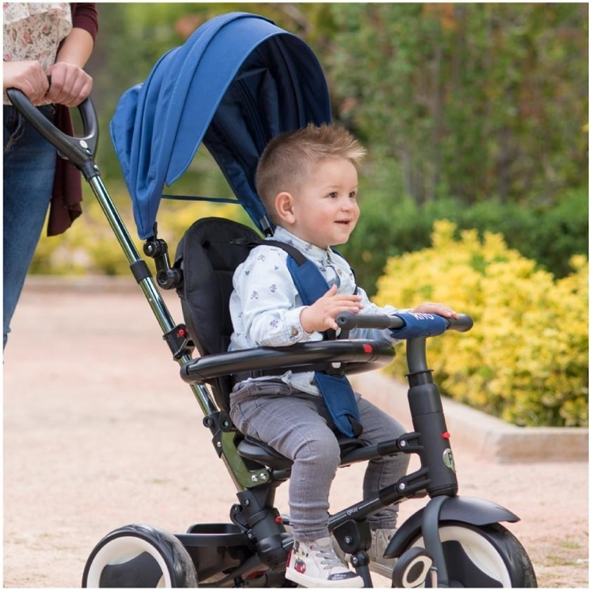 Велосипед складной трехколесный детский QPLAY Rito+ EVA Blue (S380-8Blue) фото 6