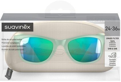 Детские солнцезащитные очки SUAVINEX с лентой размер 24-36 месяцев зелено-бежевые 308544 фото 4