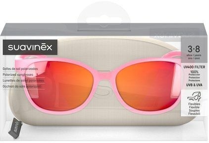 Детские солнцезащитные очки SUAVINEX с лентой размер 3-8 года розовые 308551 фото 4