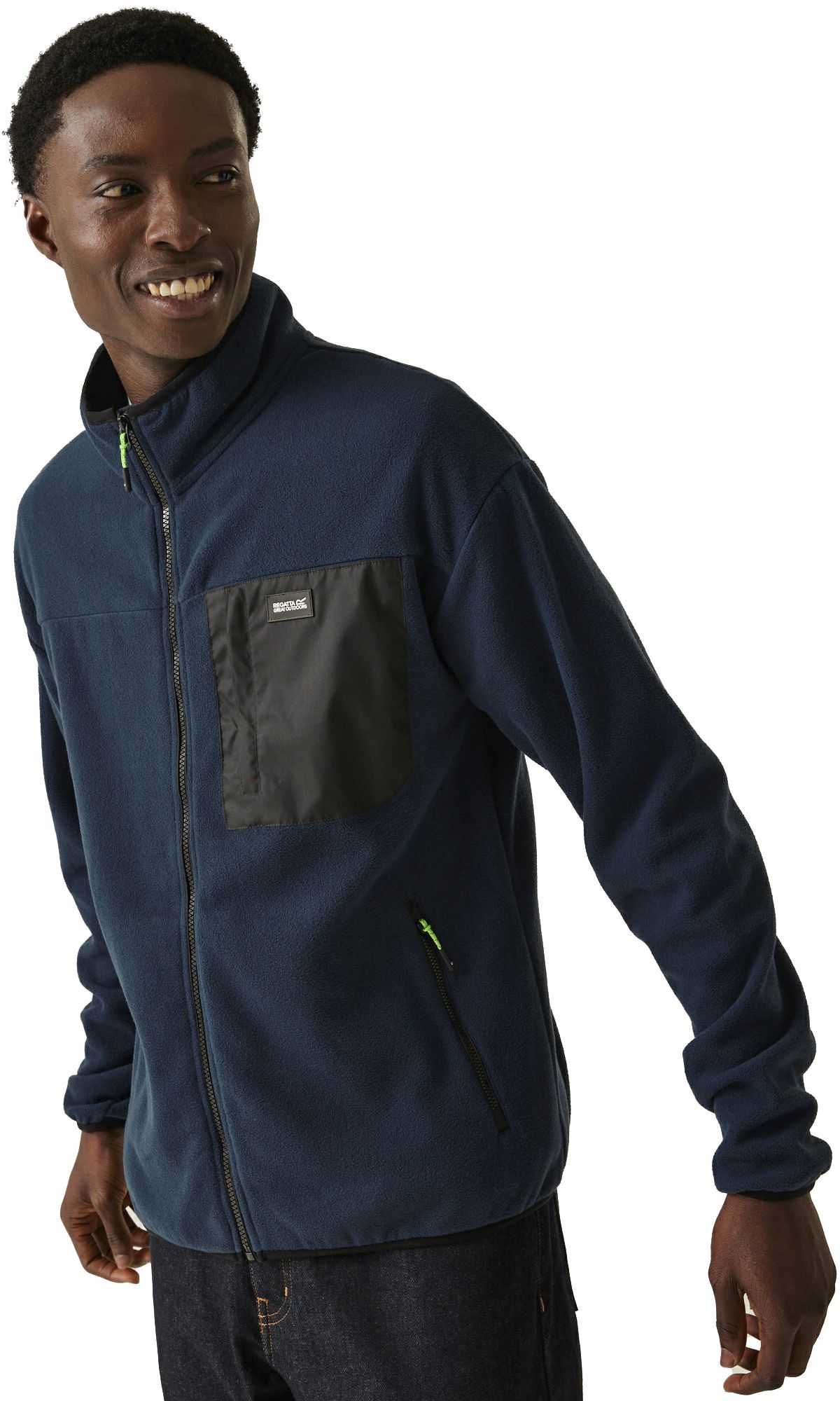 Фліс чоловічий Regatta Frankie FZ Fleece RMA595-540 L синійфото3