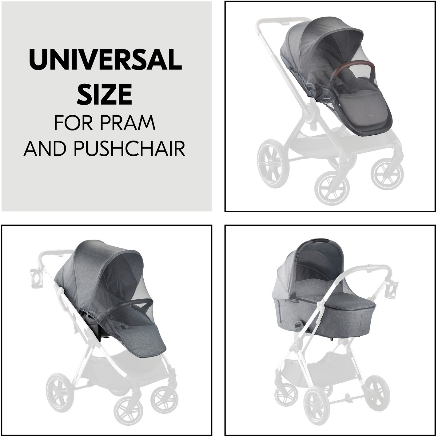 Антимоскітна сітка для коляски HAUCK Grey (61866-0)фото3