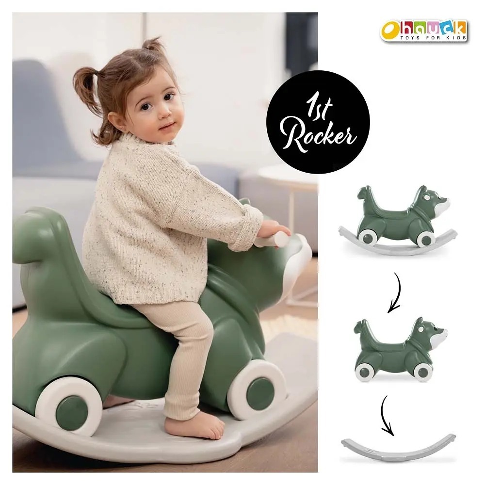 Гойдалка-каталка Hauck 1st Rocker 3 в 1 Fox Green (80500-2)фото9