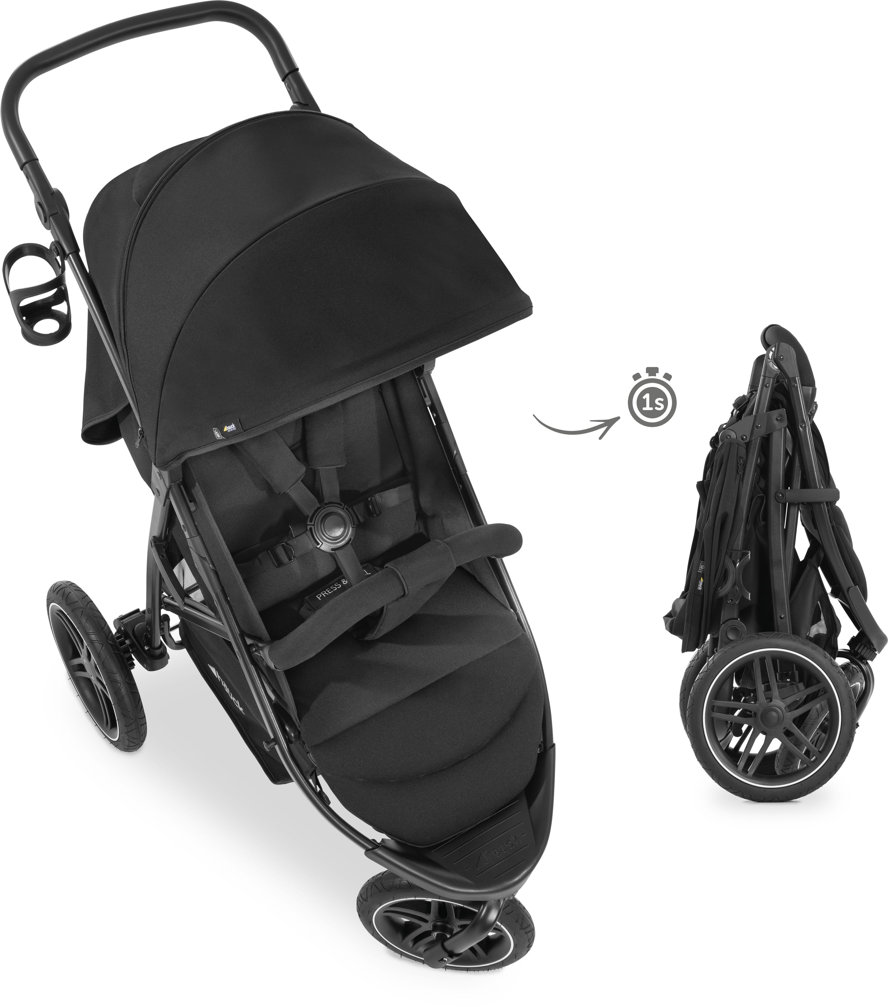 Коляска прогулочная Hauck Rapid 3R Black (14854-9) фото 9