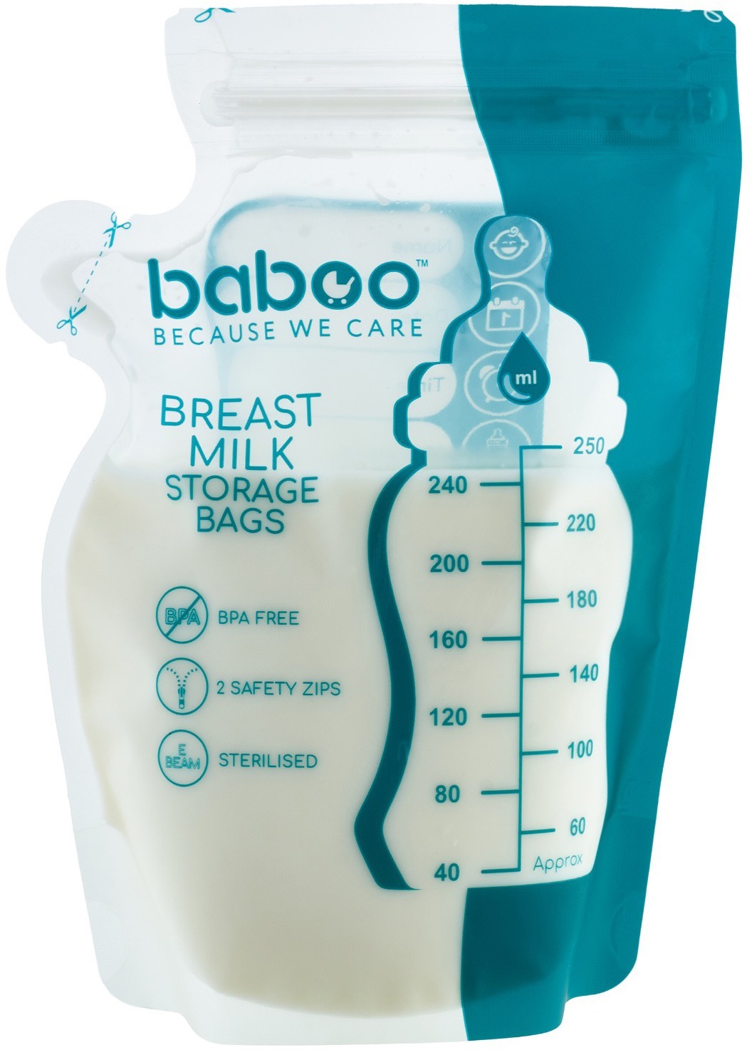 Пакеты для хранения грудного молока BABOO (25 шт) (2-005) фото 2