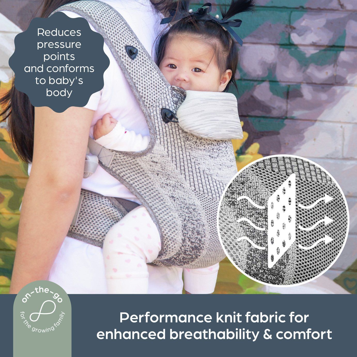 Рюкзак-переноска DreamBaby Inspire Grey (G2460) фото 6