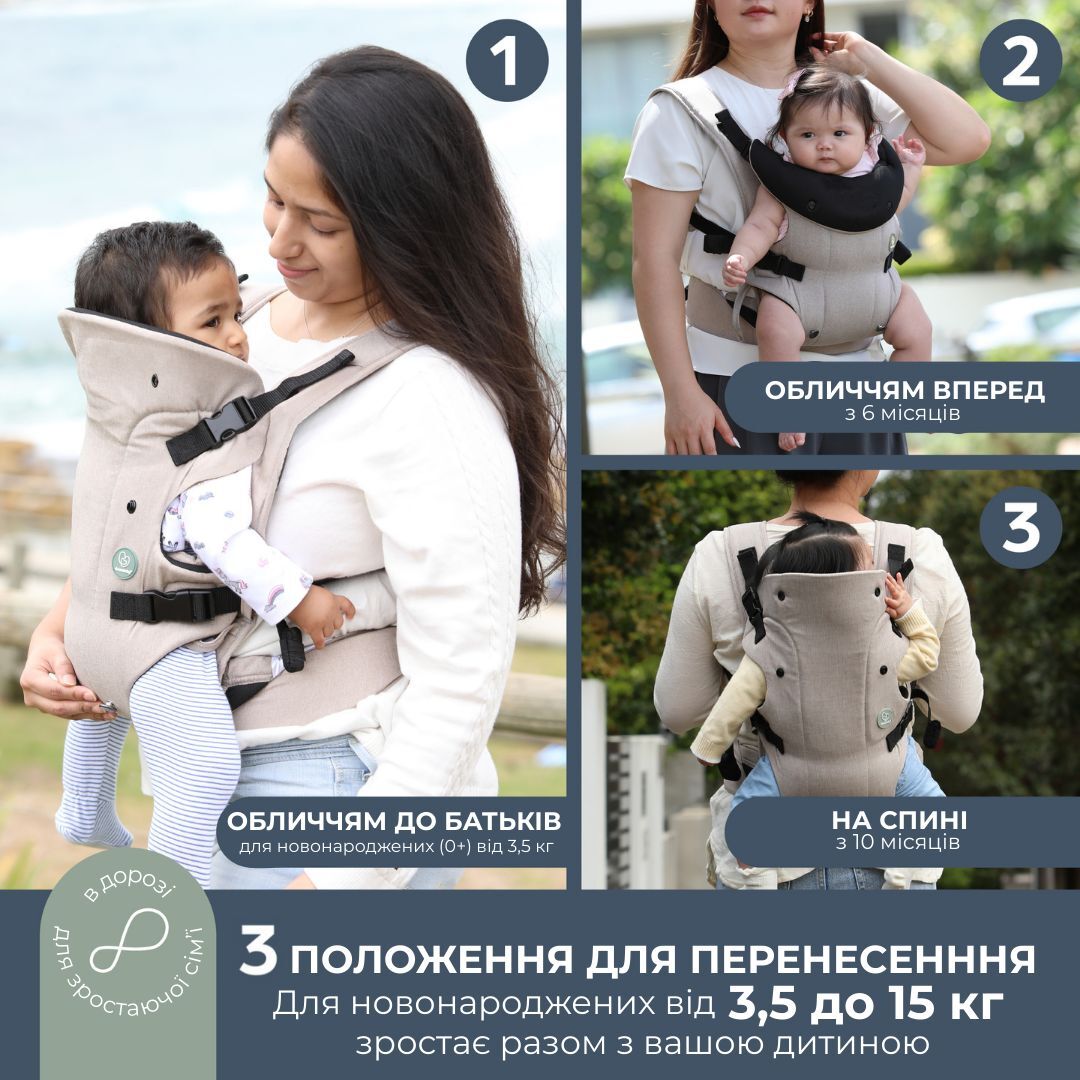 Рюкзак-переноска DreamBaby Journey Beige (G2204) фото 8