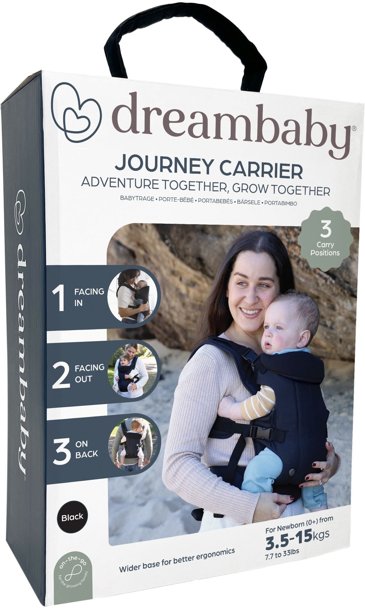 Рюкзак-переноска DreamBaby Journey Black (G2205) фото 2