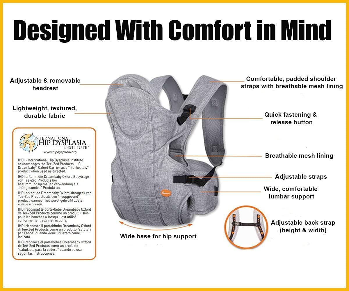 Рюкзак-перенесення DreamBaby Oxford Denim Grey (G265)фото6