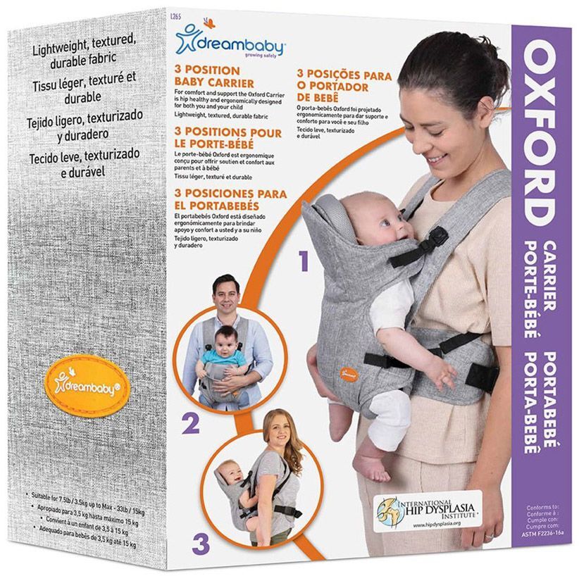 Рюкзак-перенесення DreamBaby Oxford Denim Grey (G265)фото3