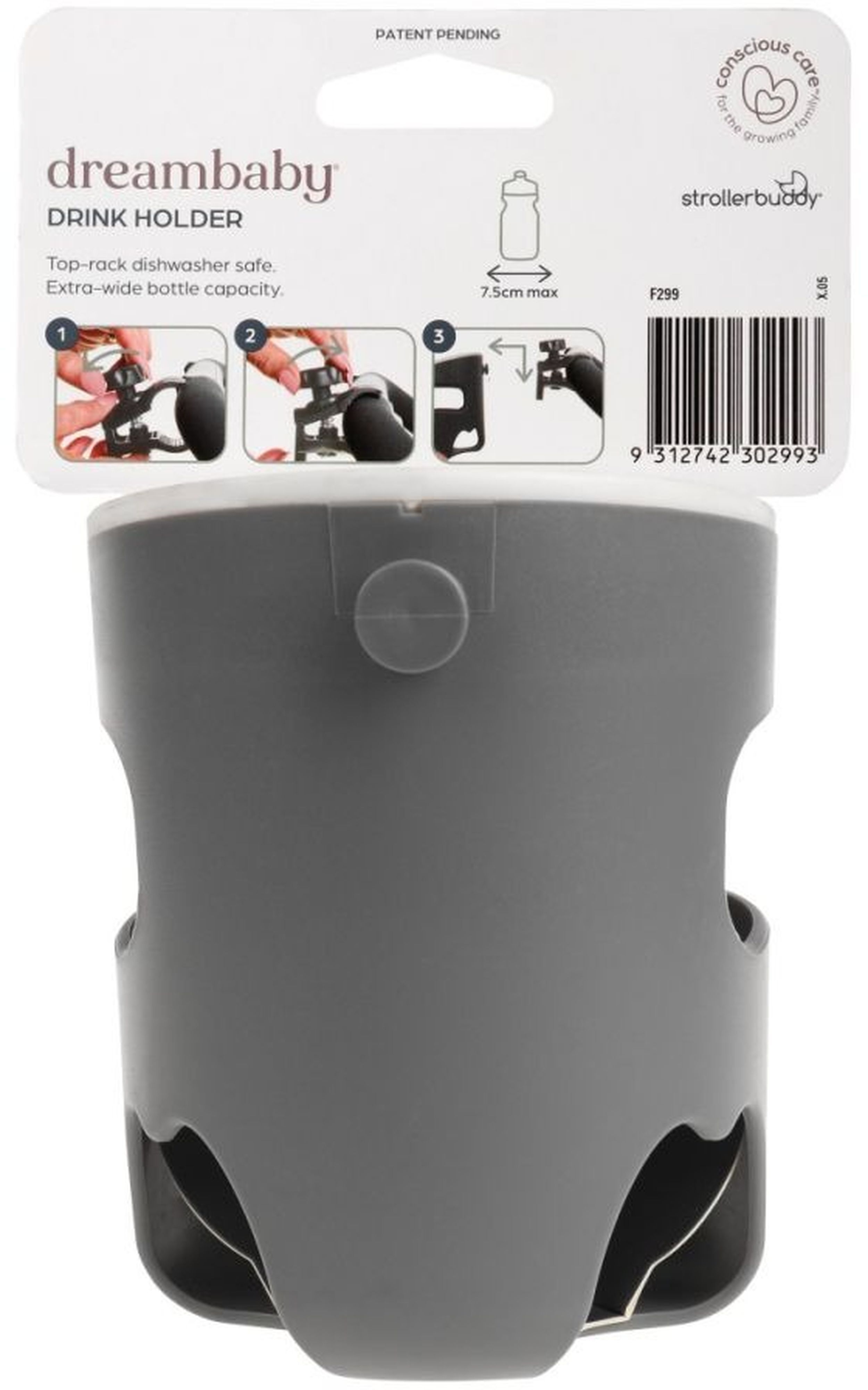 Подстаканник DreamBaby StrollerBuddy Grey (G299) фото 3