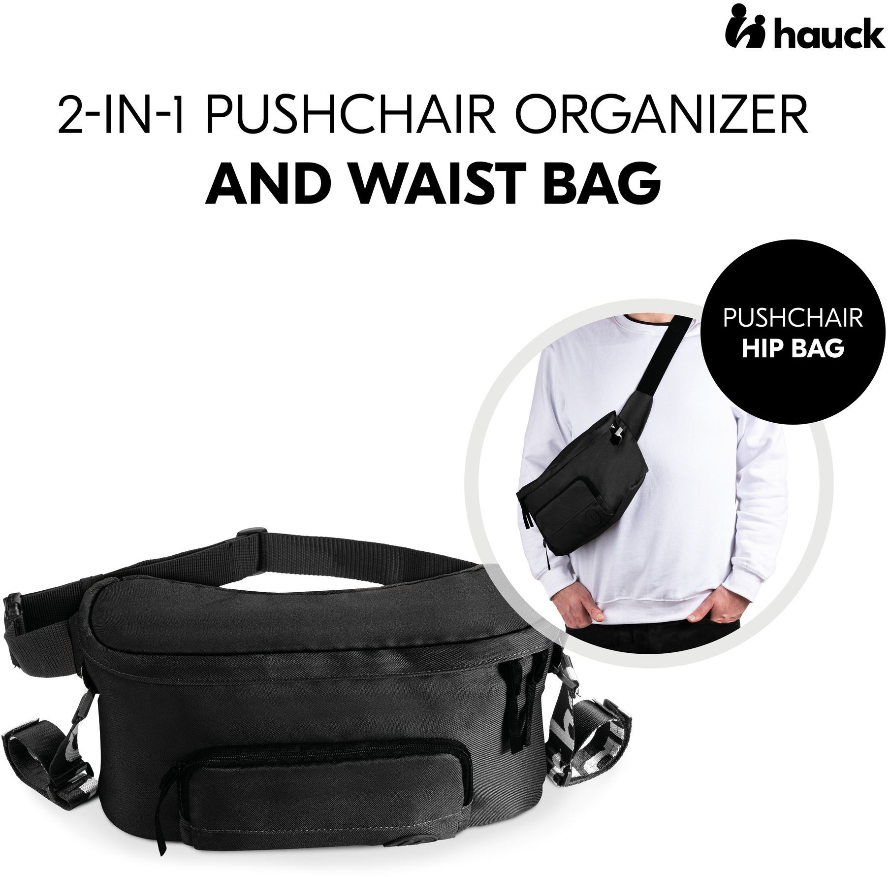 Сумка до коляски/на пояс Hauck Hip Bag Black (61877-6)фото3