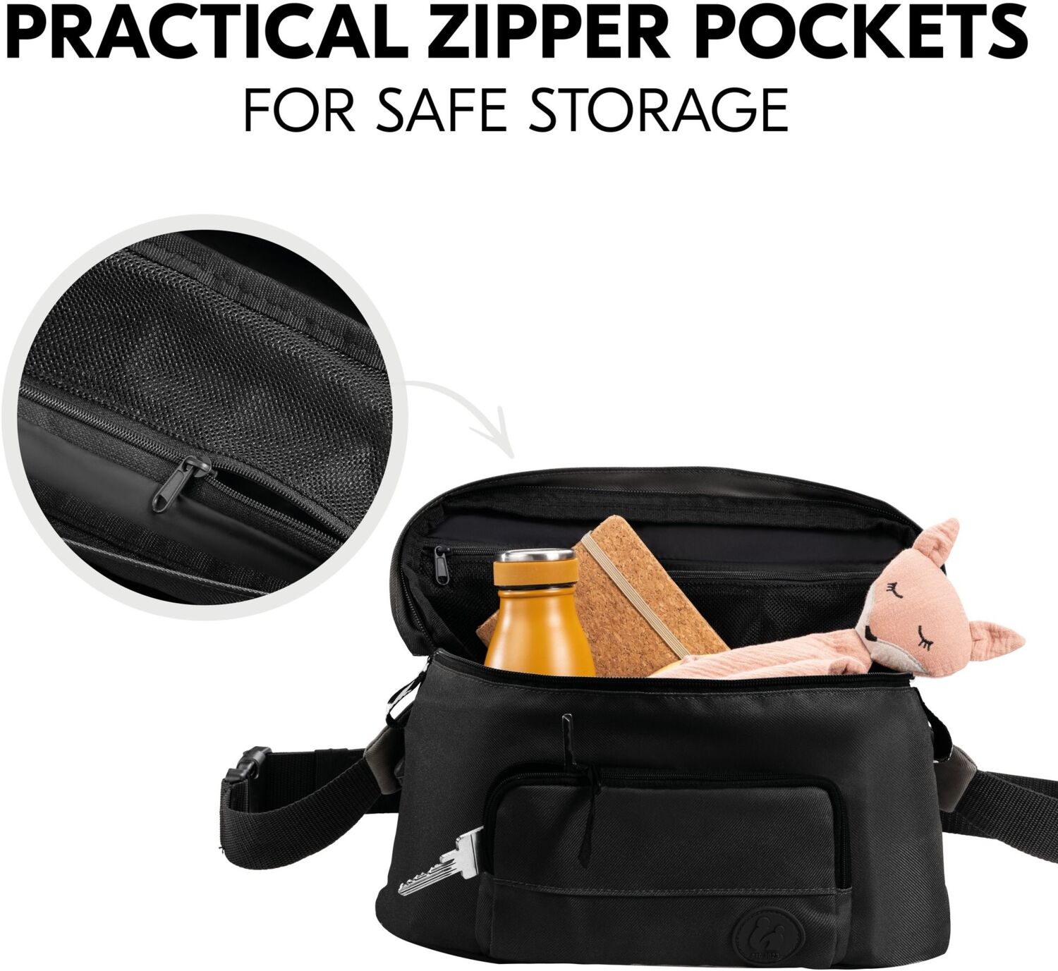 Сумка до коляски/на пояс Hauck Hip Bag Black (61877-6)фото