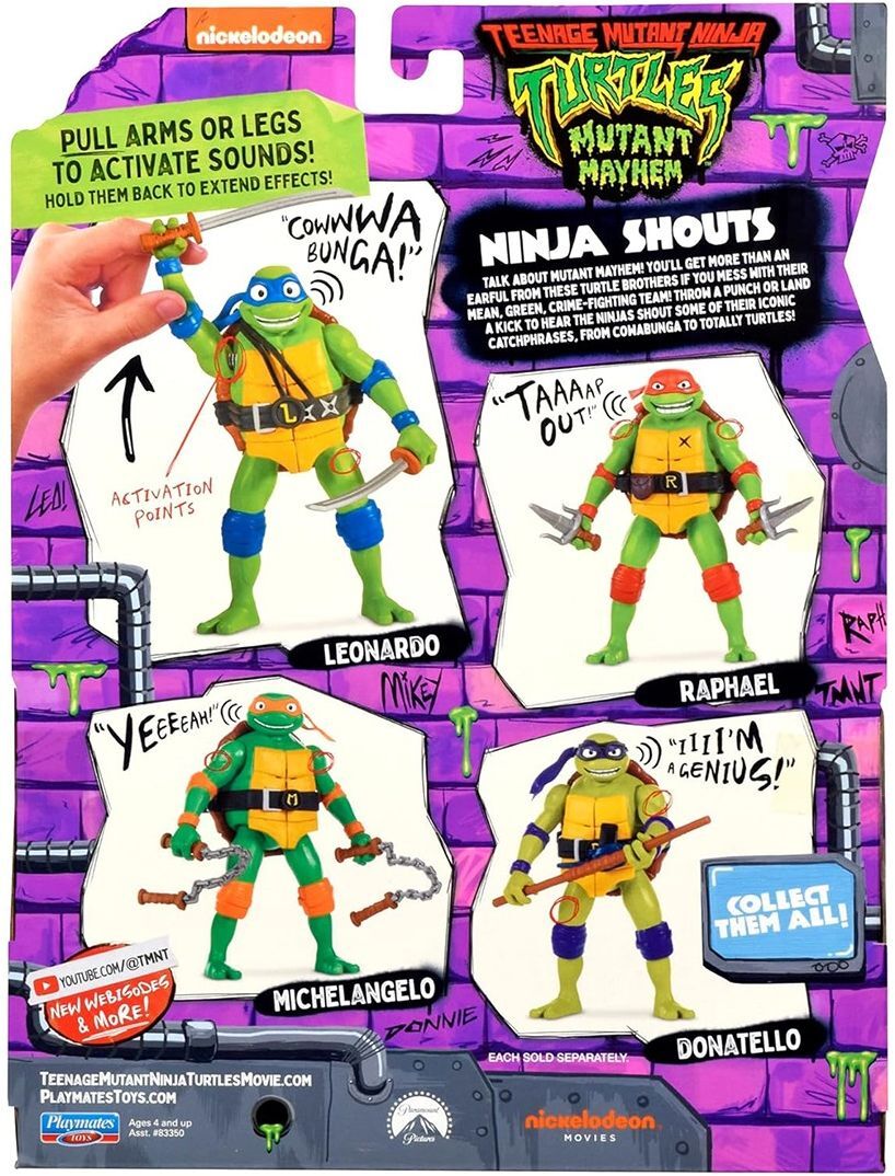 Игровая фигурка серии «Черепашки-Ниндзя MOVIE III» - РАФАЭЛЬ (звук) (83354) фото 7