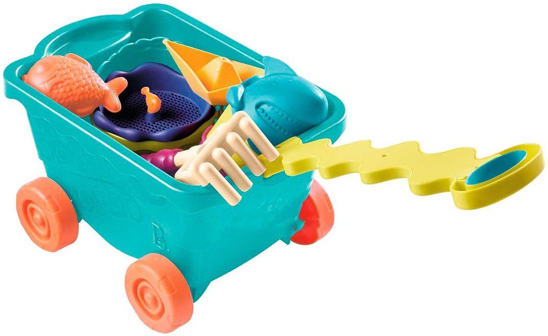 Набор для игры с песком и водой Battat - Тележка Море (11 предметов) (BX1596Z) фото 