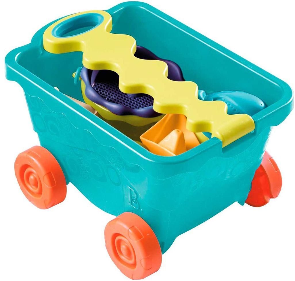 Набор для игры с песком и водой Battat - Тележка Море (11 предметов) (BX1596Z) фото 