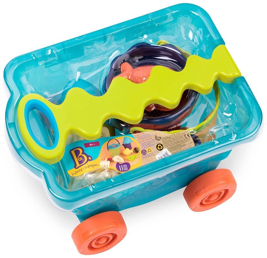 Набор для игры с песком и водой Battat - Тележка Море (11 предметов) (BX1596Z) фото 
