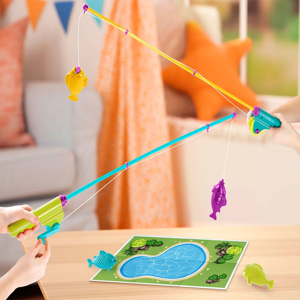 Игровой набор Battat - Магнитная Рыбалка S3 (2 удочки, 4 рыбки) (BT4763Z) фото 
