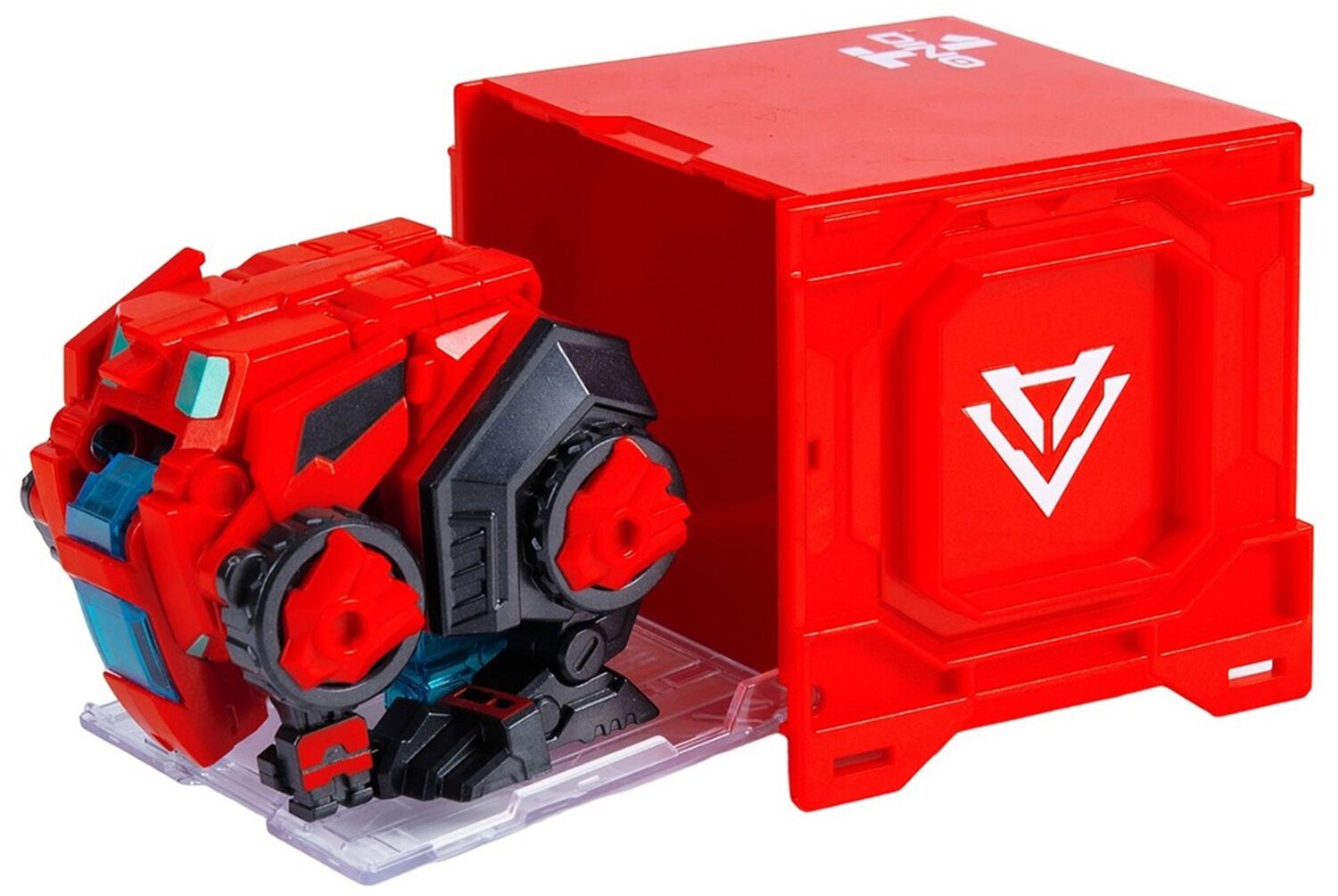 Динозавр-трансформер DINOSTER - КРАСНЫЙ РАПТОР-БОТ (бокс для хранения) (EU580840-1) фото