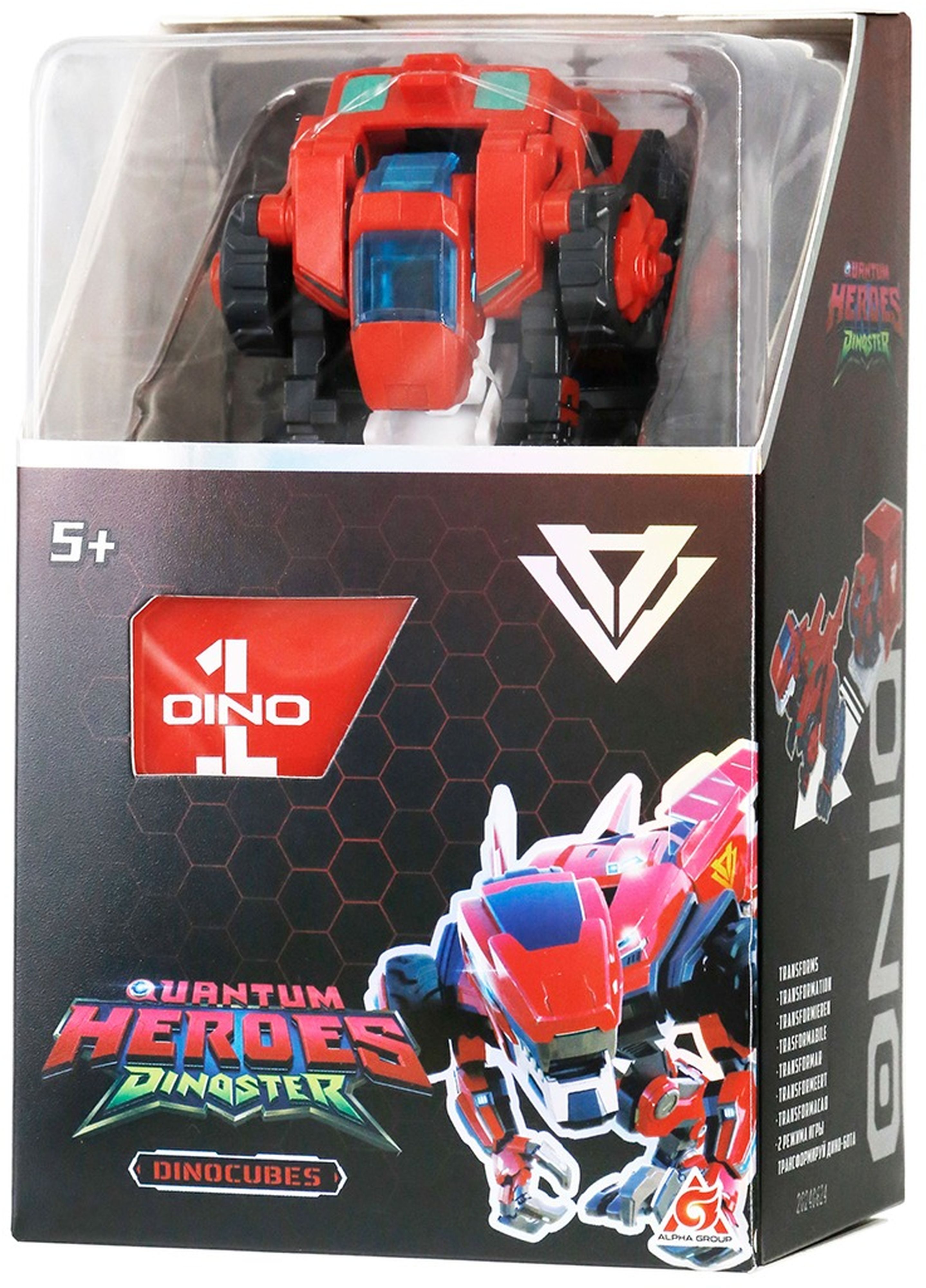 Динозавр-трансформер DINOSTER - КРАСНЫЙ РАПТОР-БОТ (бокс для хранения) (EU580840-1) фото 7