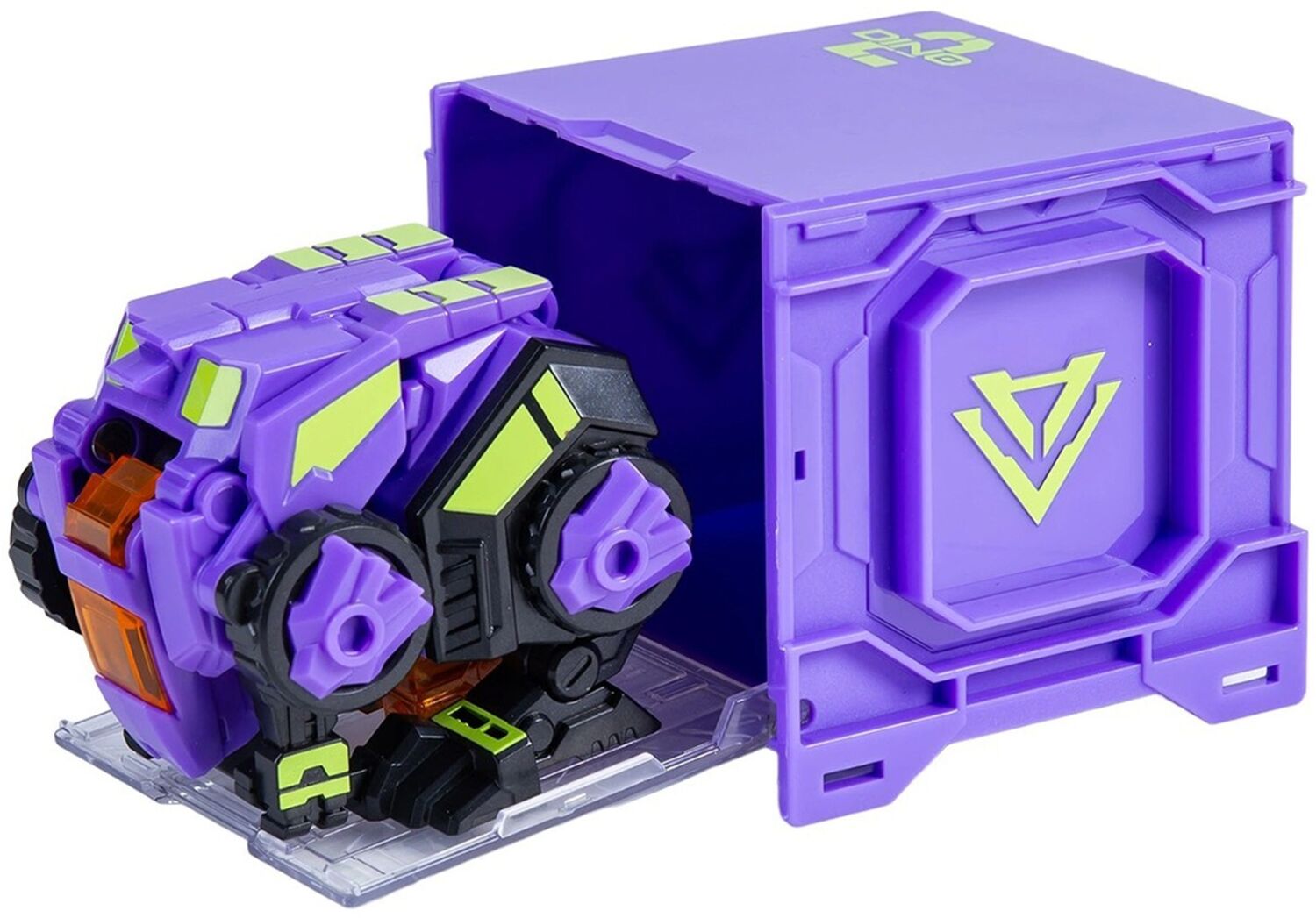 Динозавр-трансформер DINOSTER - ПУРПУРНЫЙ РАПТОР-БОТ (бокс для хранения) (EU580840-2) фото