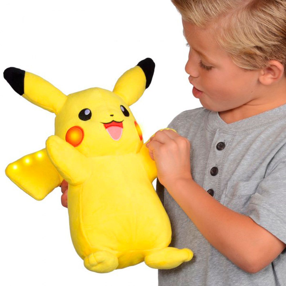 Інтерактивна м'яка іграшка Pokemon - ПІКАЧУ (світло, звук, 25 см) (97834)фото