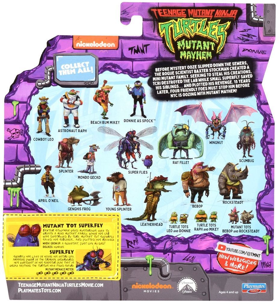 Набор игровых фигурок серии ЧЕРЕПАШКИ-НИНДЗЯ - СУПЕРФЛАЙС (2 фигурки) (83481) фото 5