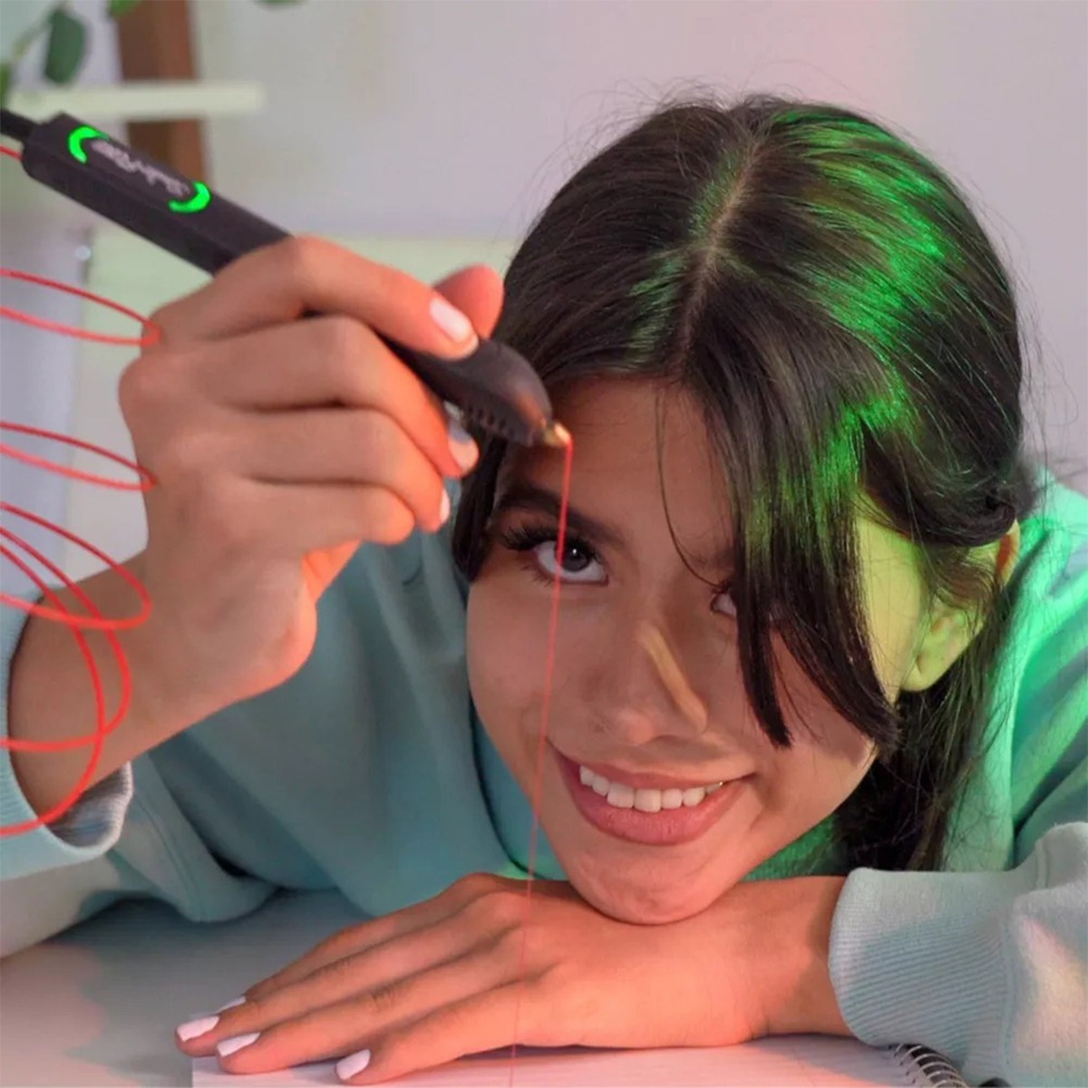 3D-ручка 3Doodler Flow для проф. использования - СИНЯЯ (8 cтержней, аксессуары) (FLOW-INTL) фото 10