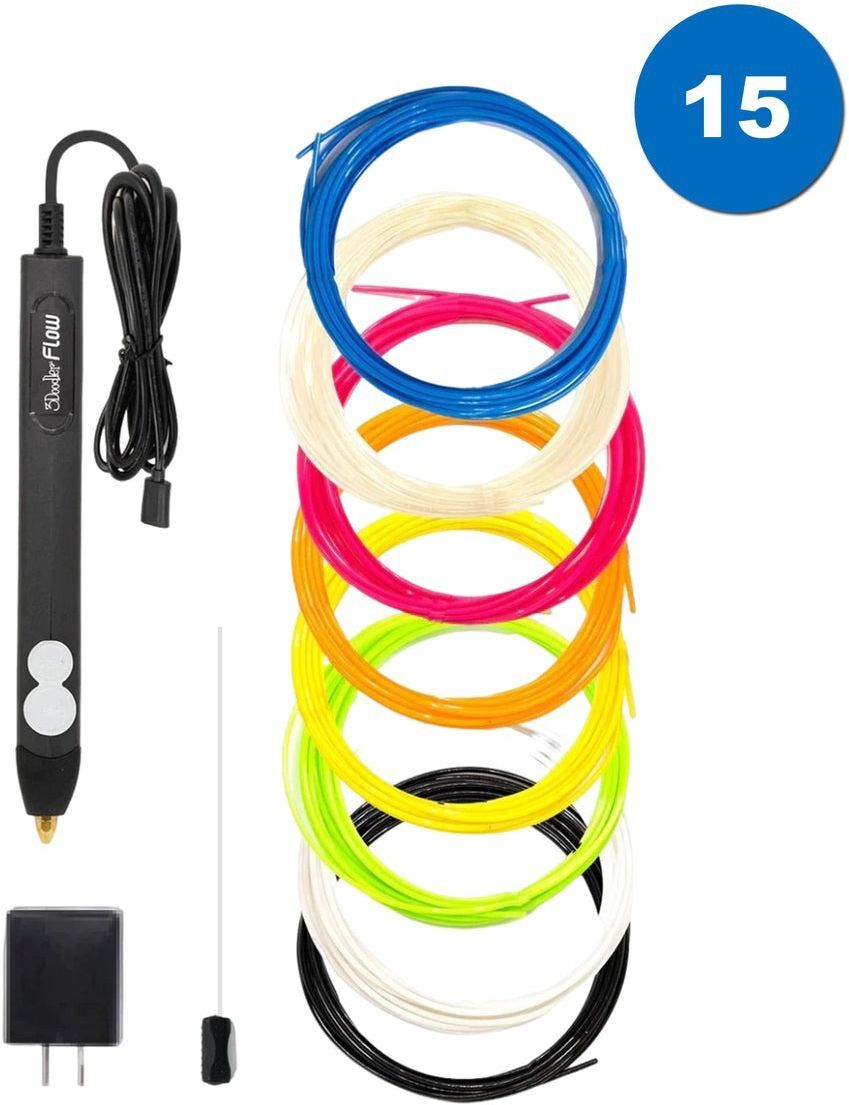 3D-ручка 3Doodler Flow для проф. использования - СИНЯЯ (8 cтержней, аксессуары) (FLOW-INTL) фото 2