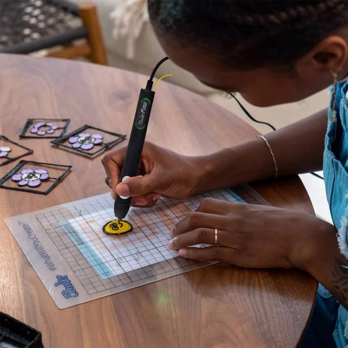 3D-ручка 3Doodler Flow для проф. использования - СИНЯЯ (8 cтержней, аксессуары) (FLOW-INTL) фото 11