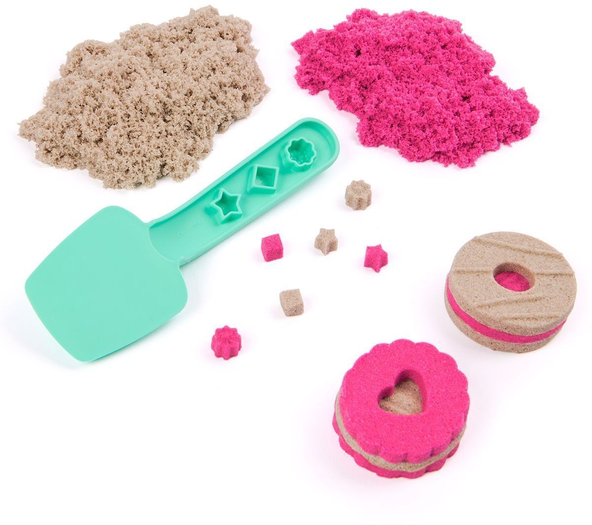 Набор песка для творчества - KINETIC SAND ЦВЕТНОЕ ПЕЧЕНЬЕ (2 цвета, 227 g, акссес.) (71678) фото 5