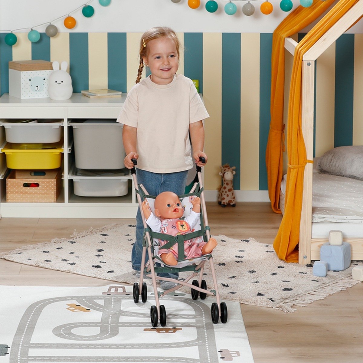 Коляска для ляльки BABY BORN - ТРОПІКИ (прогулянкова, складана) (838327)фото8