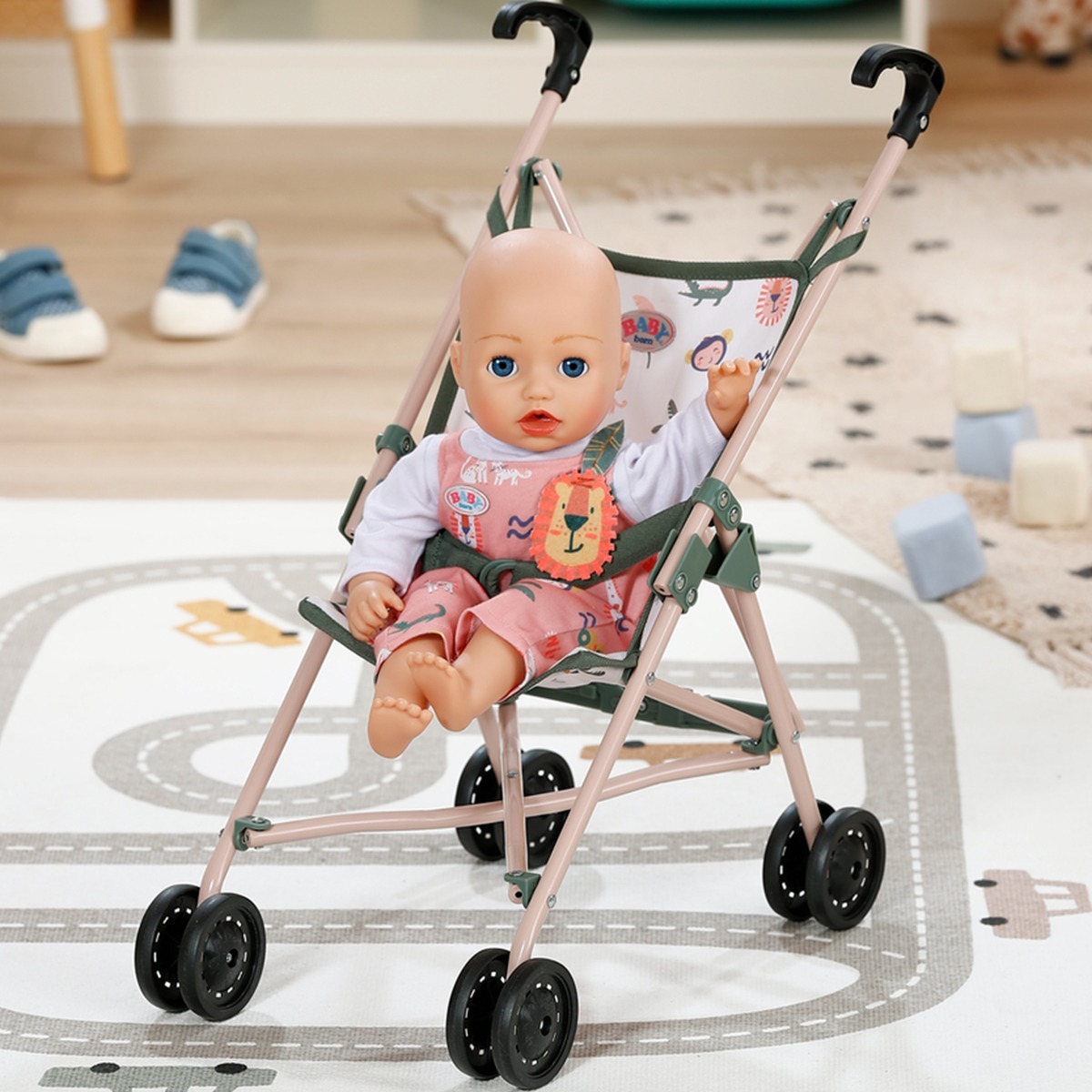 Коляска для ляльки BABY BORN - ТРОПІКИ (прогулянкова, складана) (838327)фото