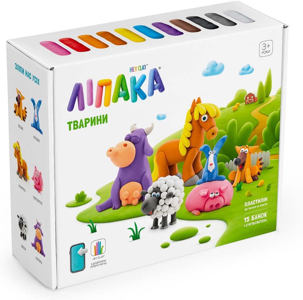 Меганабір пластиліну, що самозатвердіває Lipaka – Тварини (15012-UA01)фото2