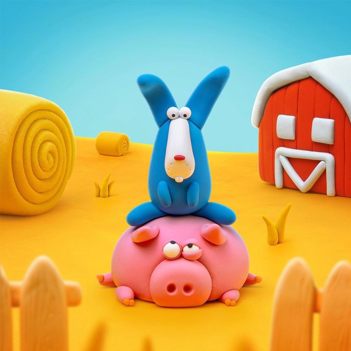 Набір пластиліну, що самозатвердіває Lipaka – Порося, конячка, кролик (60023-UA01)фото4