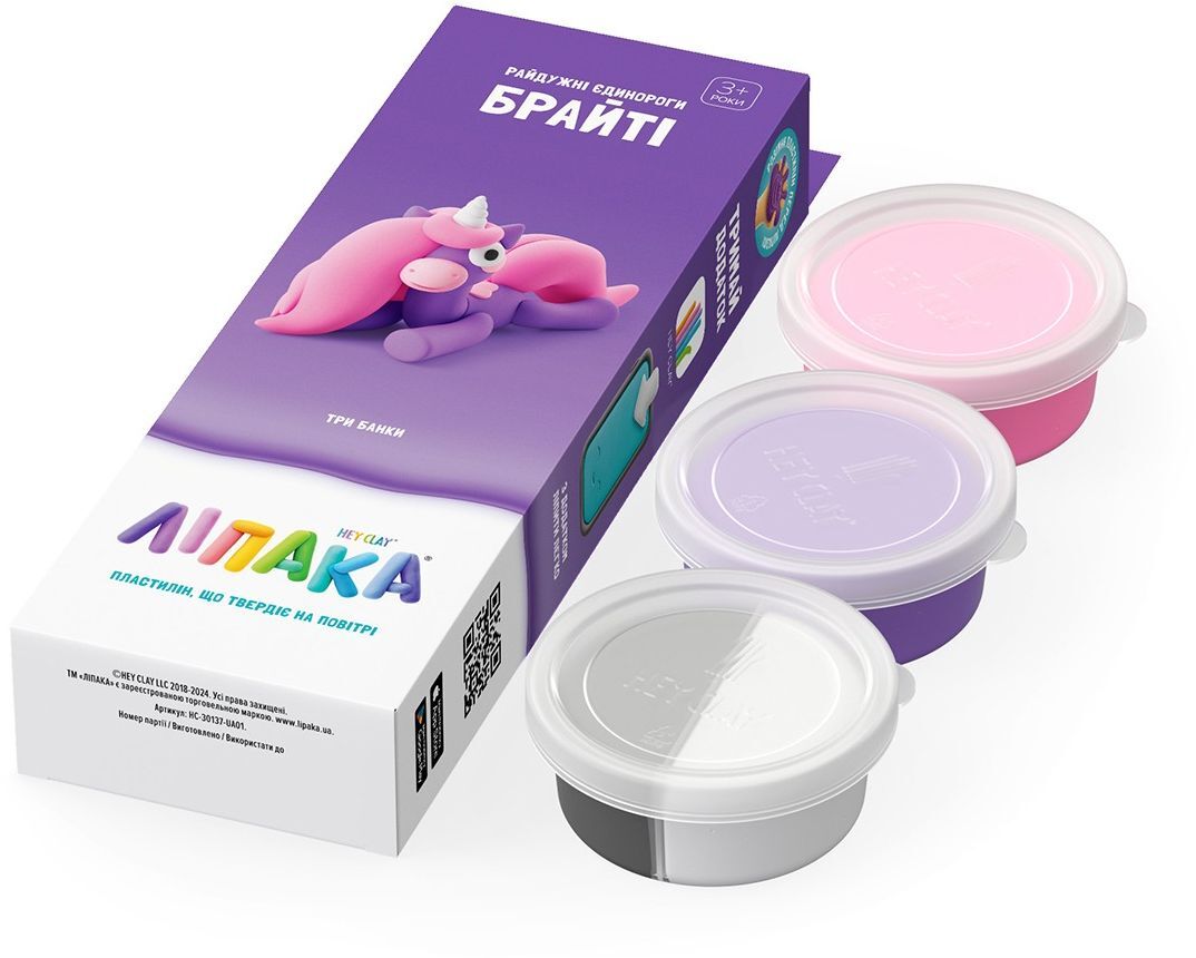 Набір пластиліну, що самозатвердіває Lipaka – Райдужні єдинороги: Брайті (30137-UA01)фото2