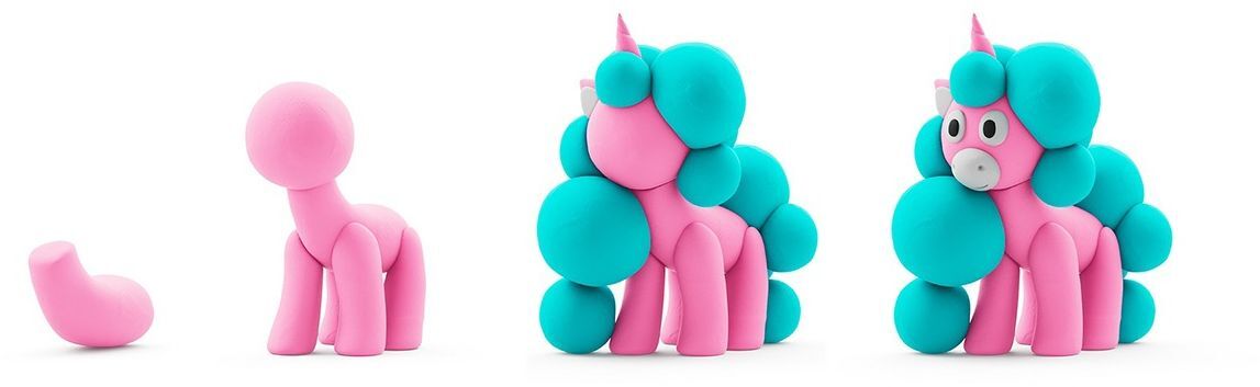 Набір пластиліну, що самозатвердіває Lipaka – Райдужні єдинороги: Клауді (30138-UA01)фото3