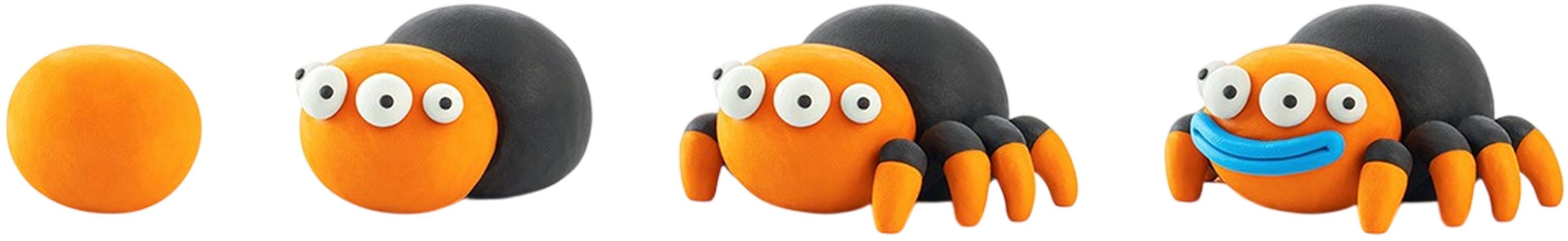 Набор самозатвердевающего пластилина Lipaka - Экзотические животные: тарантул, черепаха, оранжевая лягушка (60050-UA01) фото 4