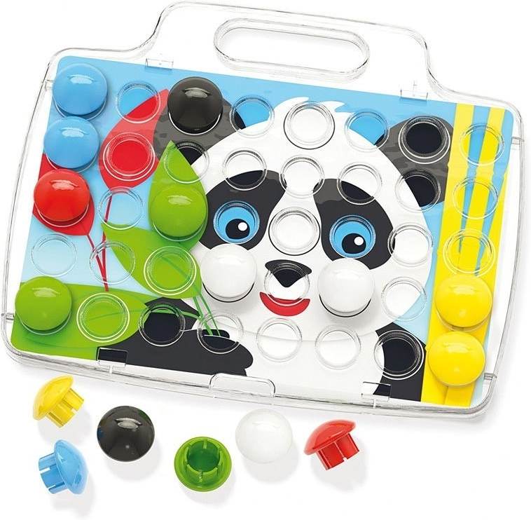 Набор Quercetti для занятий мозаикой (большие фишки (33 мм, 40 шт.) + доска) (4206-Q) фото 