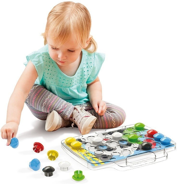 Набор Quercetti для занятий мозаикой (большие фишки (33 мм, 40 шт.) + доска) (4206-Q) фото 