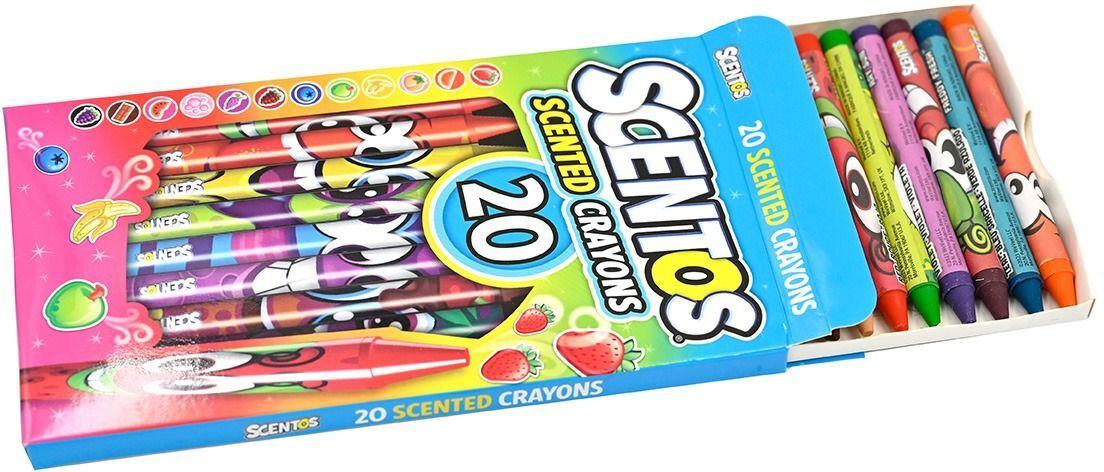 Набір ароматних воскових олівців Scentos ФРУКТОВА ФЕЄРІЯ (20 кольорів) (40277)фото2