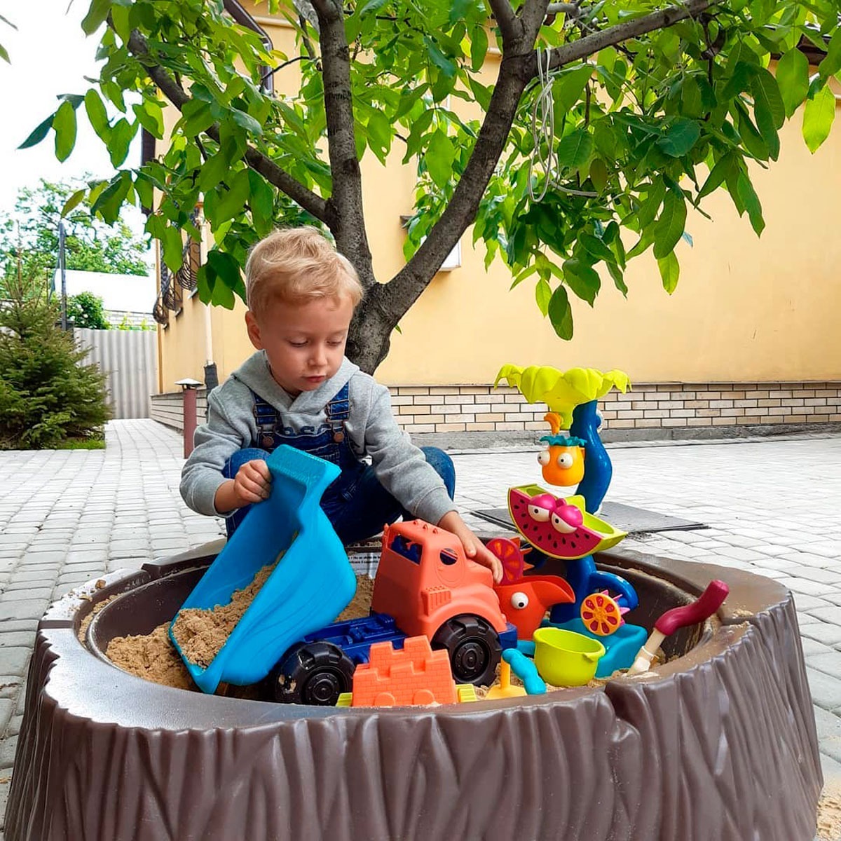 Набор для игры с песком и водой - ТРОПИЧЕСКИЙ ВОДОПАД (мельница для ванны, бассейна, пляжа) (BX1659Z) фото 10