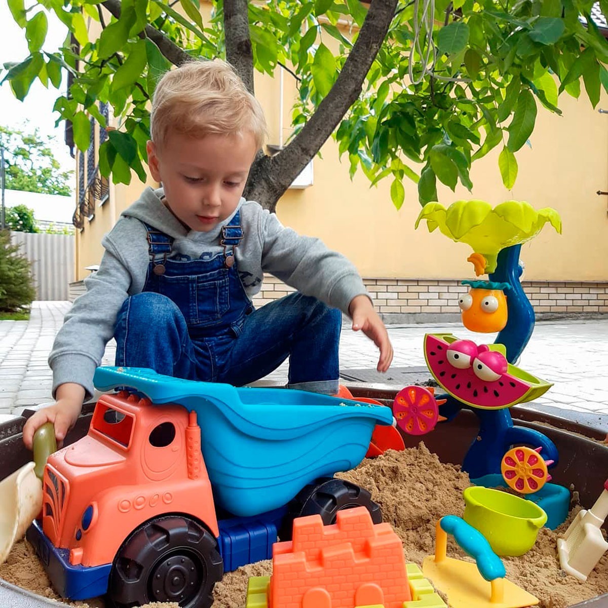 Набор для игры с песком и водой - ТРОПИЧЕСКИЙ ВОДОПАД (мельница для ванны, бассейна, пляжа) (BX1659Z) фото 11