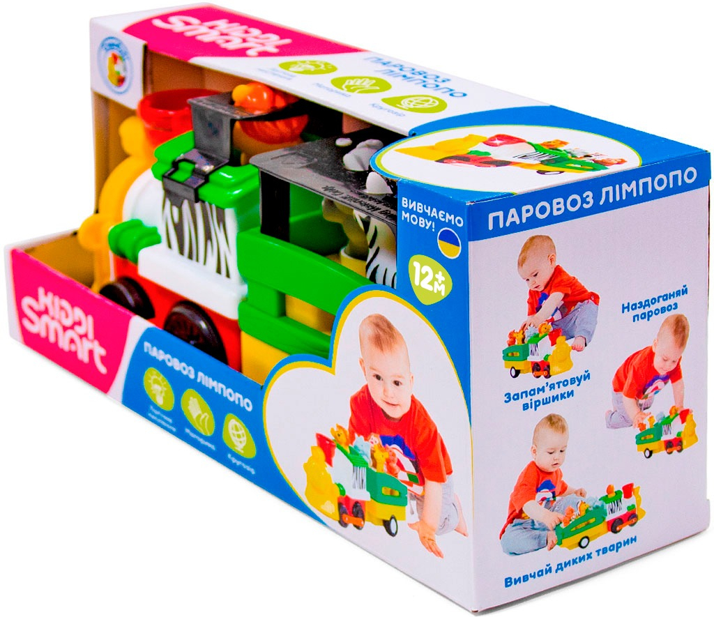 Ігровий набір KIDDI SMART – ПАРОВОЗ ЛІМПОПО (світло, українська) (063396)фото12
