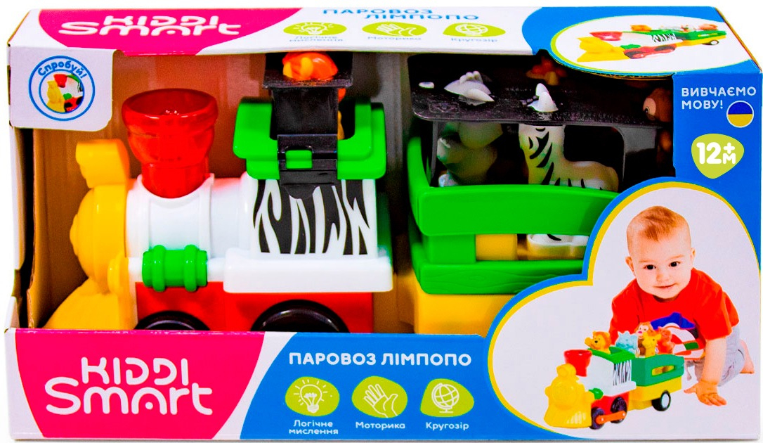 Ігровий набір KIDDI SMART – ПАРОВОЗ ЛІМПОПО (світло, українська) (063396)фото11