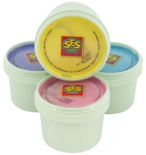 Пальчиковые краски Ses Creative - ЮНЫЕ ХУДОЖНИЦЫ (4 цвета, в пластиковых баночках) (24927S) фото 