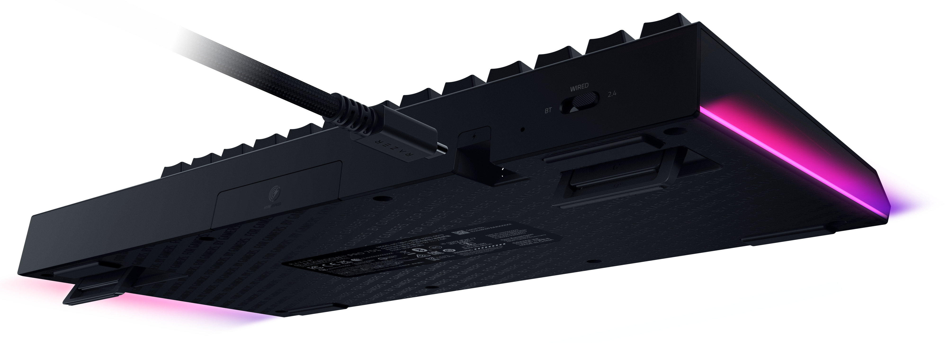 Игровая клавиатура Razer BlackWidow V4 Pro USB-A/WL/BT EN черный (RZ03-05130100-R3M1) фото 12