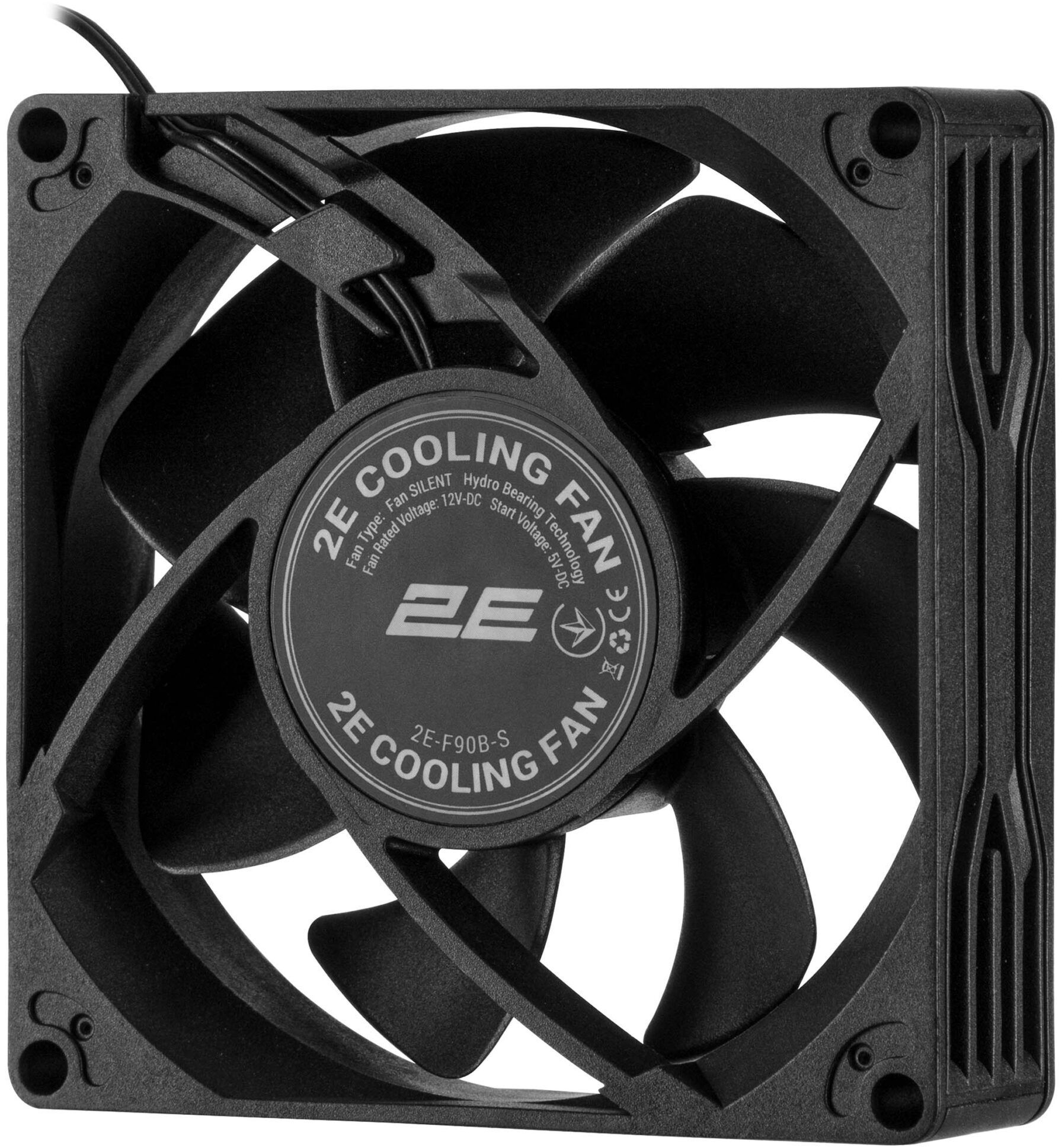 Корпусный вентилятор 2E F90B-S 90мм черный (2E-F90B-S) фото 4