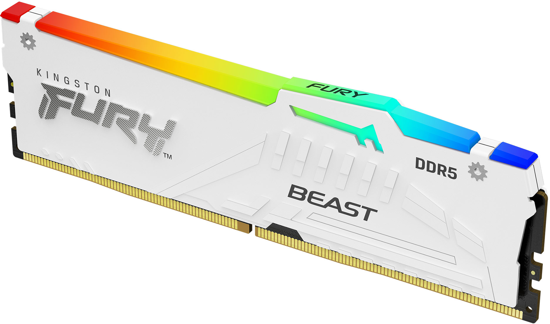 Память для ПК Kingston DDR5 16GB 6000 FURY Beast White RGB EXPO (KF560C36BWE2A-16) фото 2