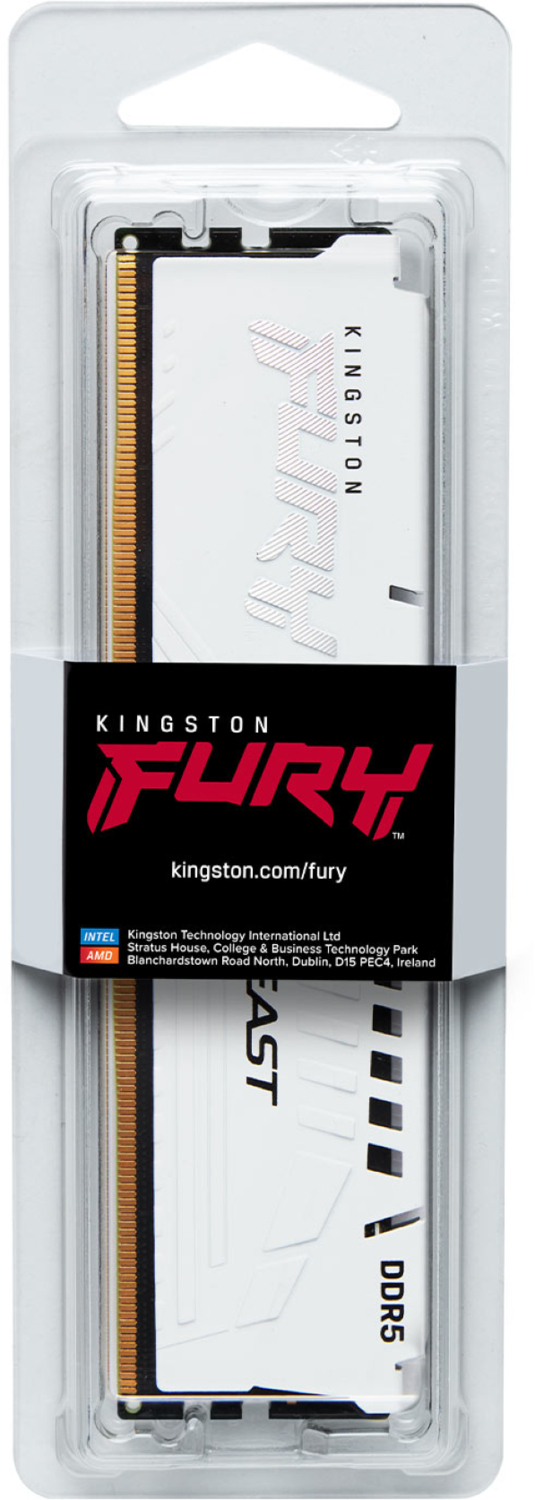 Память для ПК Kingston DDR5 16GB 5600 FURY Beast White EXPO (KF556C36BWE-16) фото